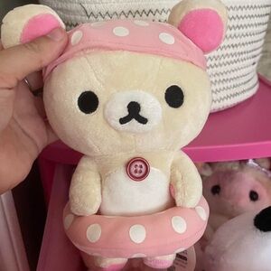 Pink and Cream Plush Bear Toy